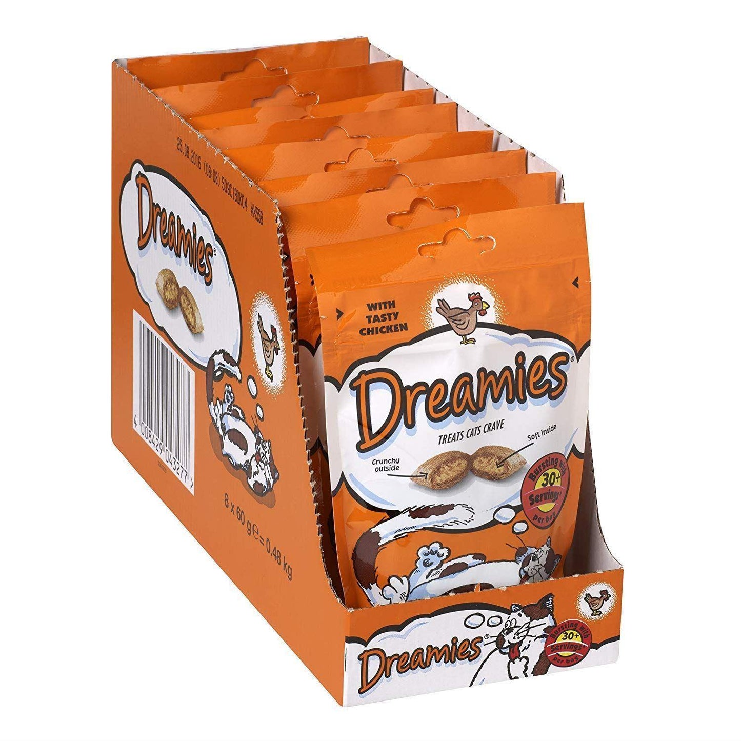 Dreamies Cat Treats with Chicken 60g (Box of 8)