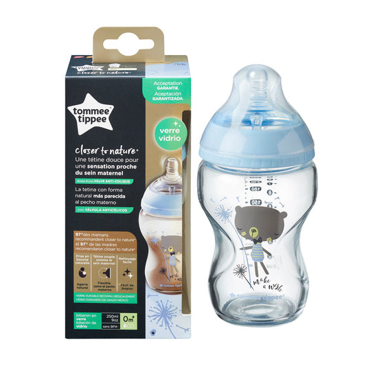 Tommee Tippee Glass Bottle Boy Decorated 250ml